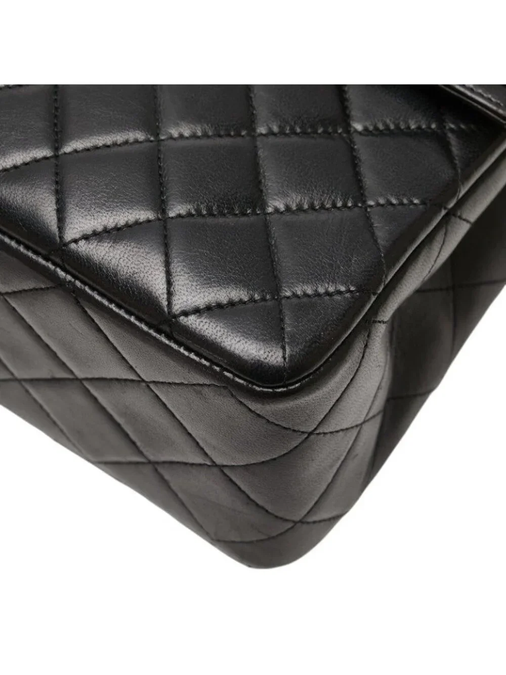 Chanel Quilted CC Logo Limited Edition Chain Shoulder Bag Black Lambskin